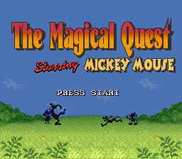 The Magical Quest Starring Mickey Mouse Title Screen